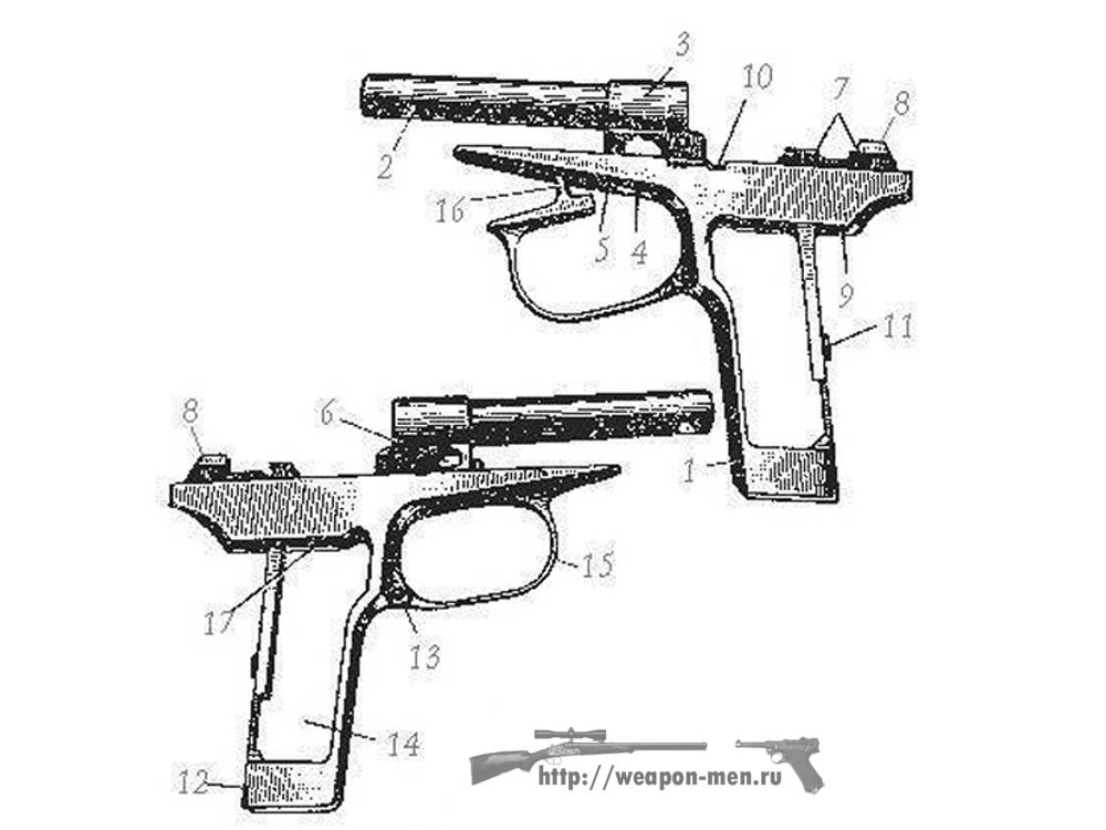 Пм пистолет чертеж