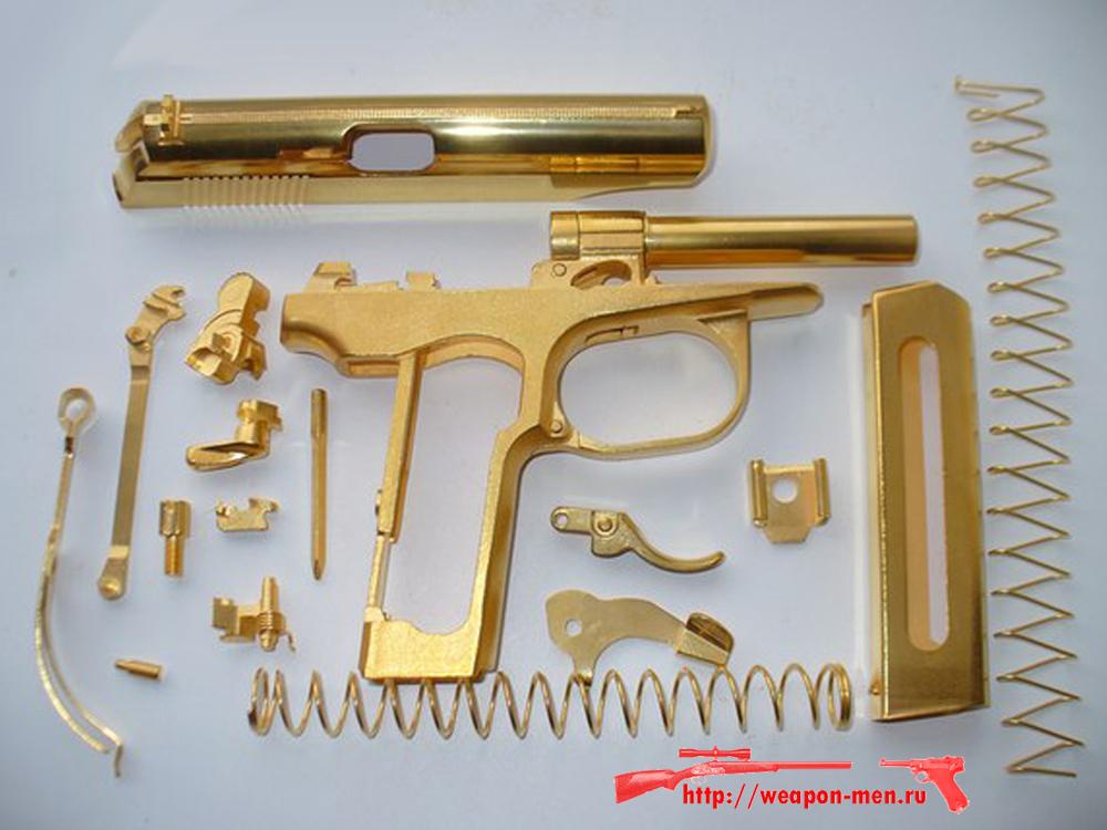 Пистолет Макарова из золота - ПМ (Неполная разборка)