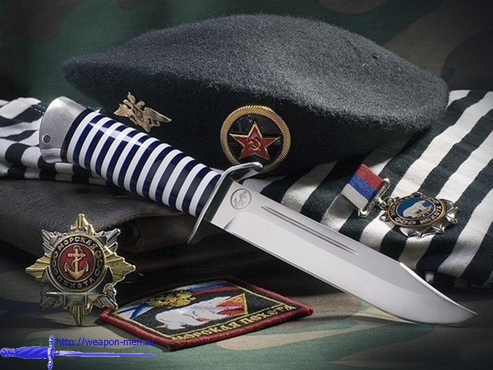Нож боевой  "РАЗВЕДБАТ" Морская пехота